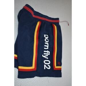 Vintage Style Born Fly Gym Sweat Shorts‎ Mens Size Medium Any Town USA Blue